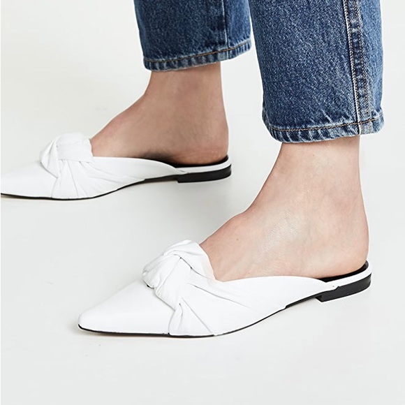 Rebecca Minkoff Coretta White Leather Mules - Picture 3 of 17